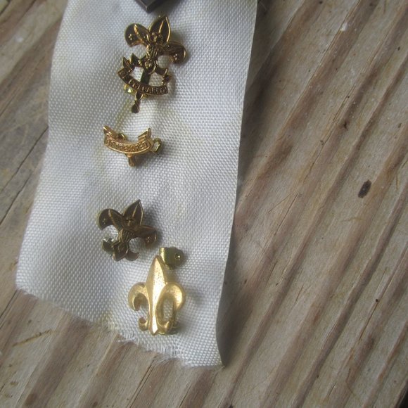 Vintage Boy Scouts Of America Be Prepared Pin Pat 1911- BSA Set of 4 - Picture 2 of 4